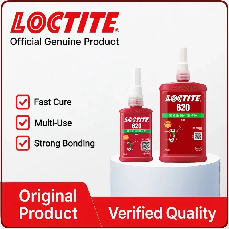 

Высокопрочный удерживающий клей Loctite 620 для 50 мл и 250 мл, быстрое отверждение, фиксация и уплотнение ниток, промышленный клей