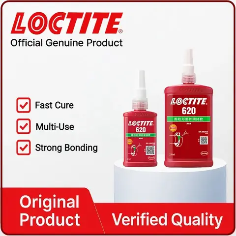 Loctite 620 High Strength Retaining Adhesive for 50ml & 250ml, Fast Cure, Thread Locking & Sealing, Industrial Adhesive
