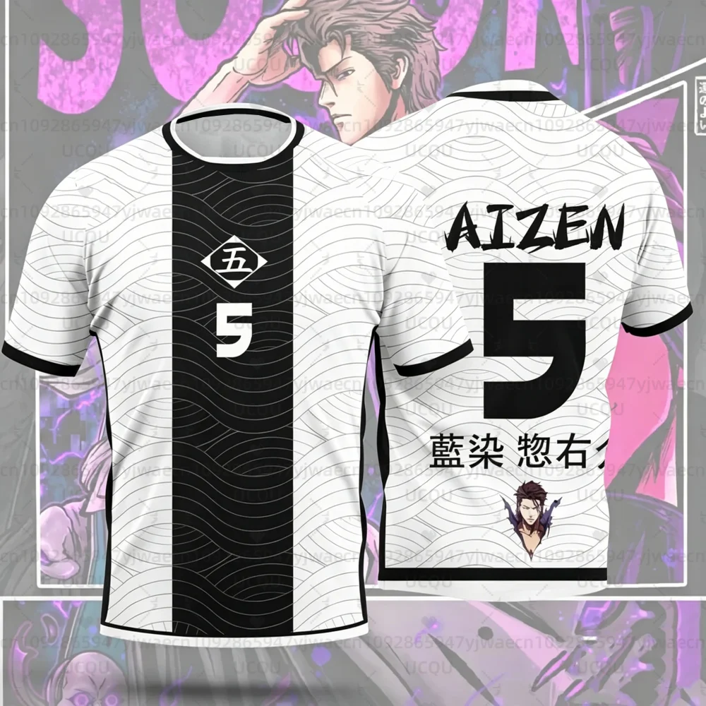 New 2026 Japan Anime Bleach Jersey Summer Men's Women's Soccer Shirt Casual Sports T-Shirt Tops