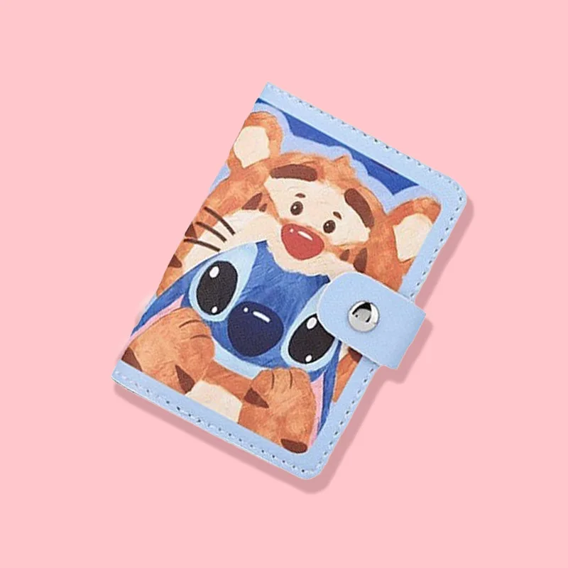 Disney Stitch Kaart Pakket Cartoon Sitich Winnie De Pooh Actie Anime Figuren Olieverfschilderij Portemonnee Schattige Ornamenten Kinderen Geschenken