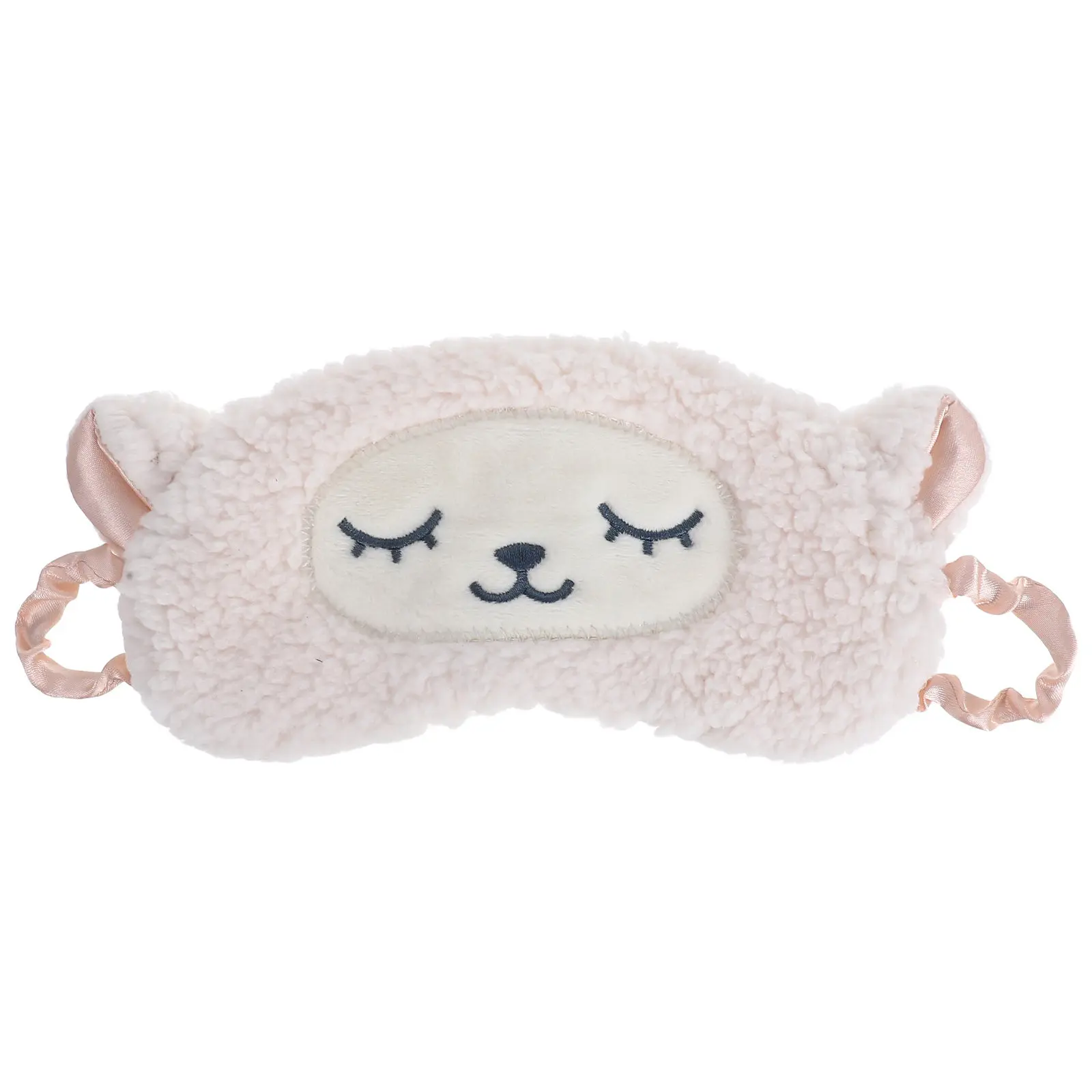 Breathable Light Blocking Eye Mask Sheep Shaped Elastic Strap Design Sleep Mask for Travel Home Office Napping Deep Rest