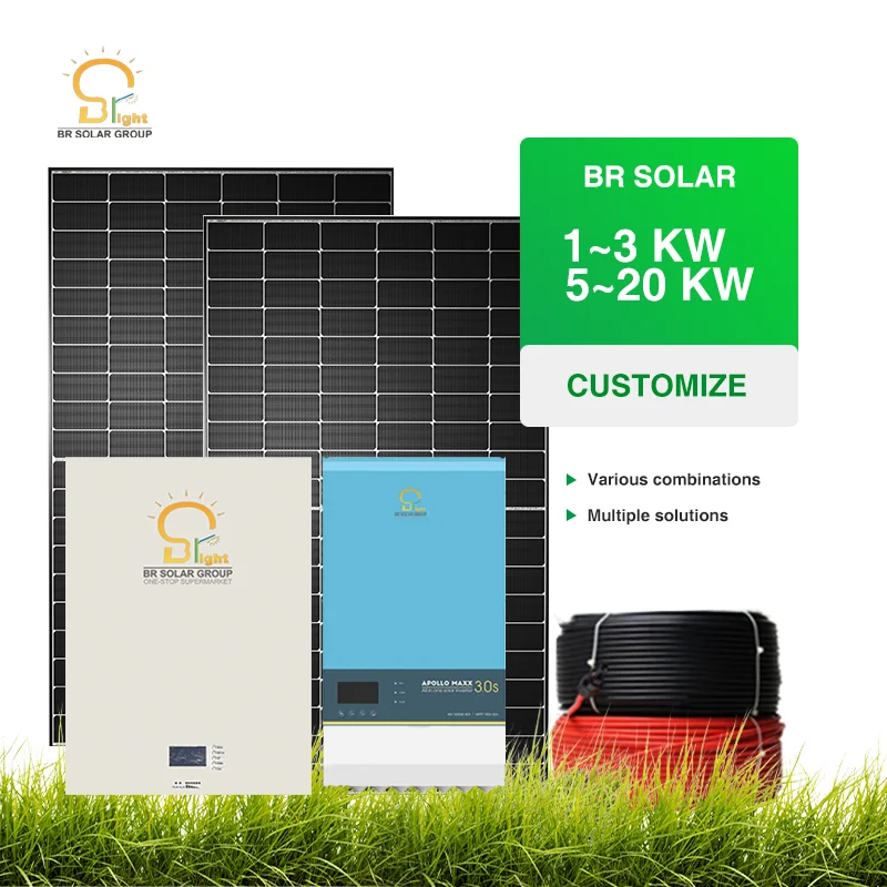 SOLAR 15KW Complete Off-Grid Solar Kit with PWM Controller & Lithium Battery for Home Backup
