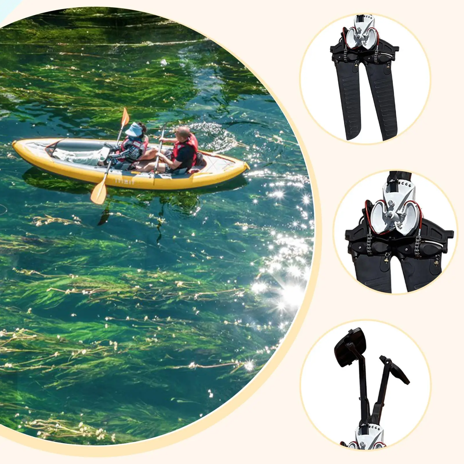 

Педаль для экскурсионной лодки, педаль для доски для серфинга, универсальная компактная профессиональная прочная надувная доска для серфинга, флиппер