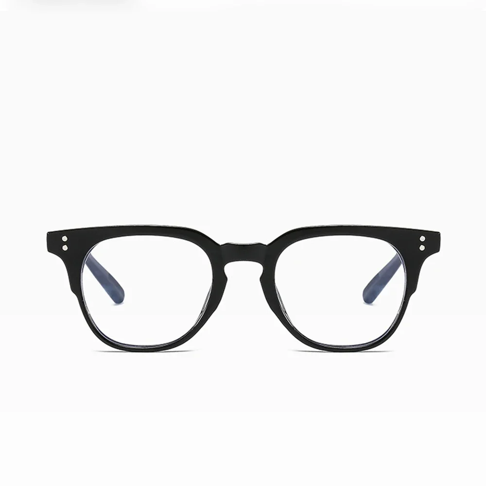 Black Flat-topped Round Vintage Literary Full-rim Photochromic Progressive Multifocal Reading Glasses +0.75 To +4