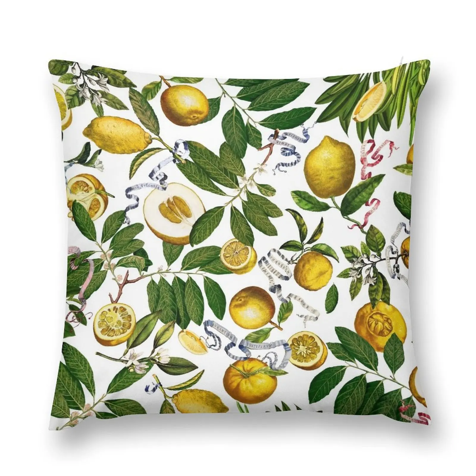 

Lemon Tree - White Throw Pillow Christmas Pillow Covers Cusions Cover christmas ornaments 2025 Elastic Cover For Sofa pillow