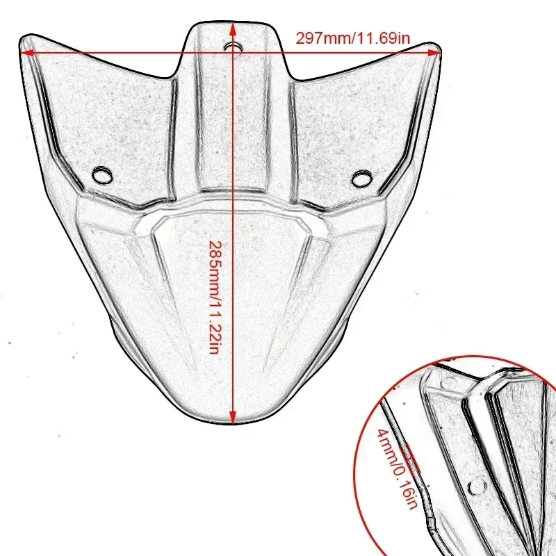 Capa dianteira da motocicleta Hugger roda, bico extensão nariz Cone carenagem para Yamaha Tracer 700 GT Tracer700, 2016, 2017, 2018, 2019, novo