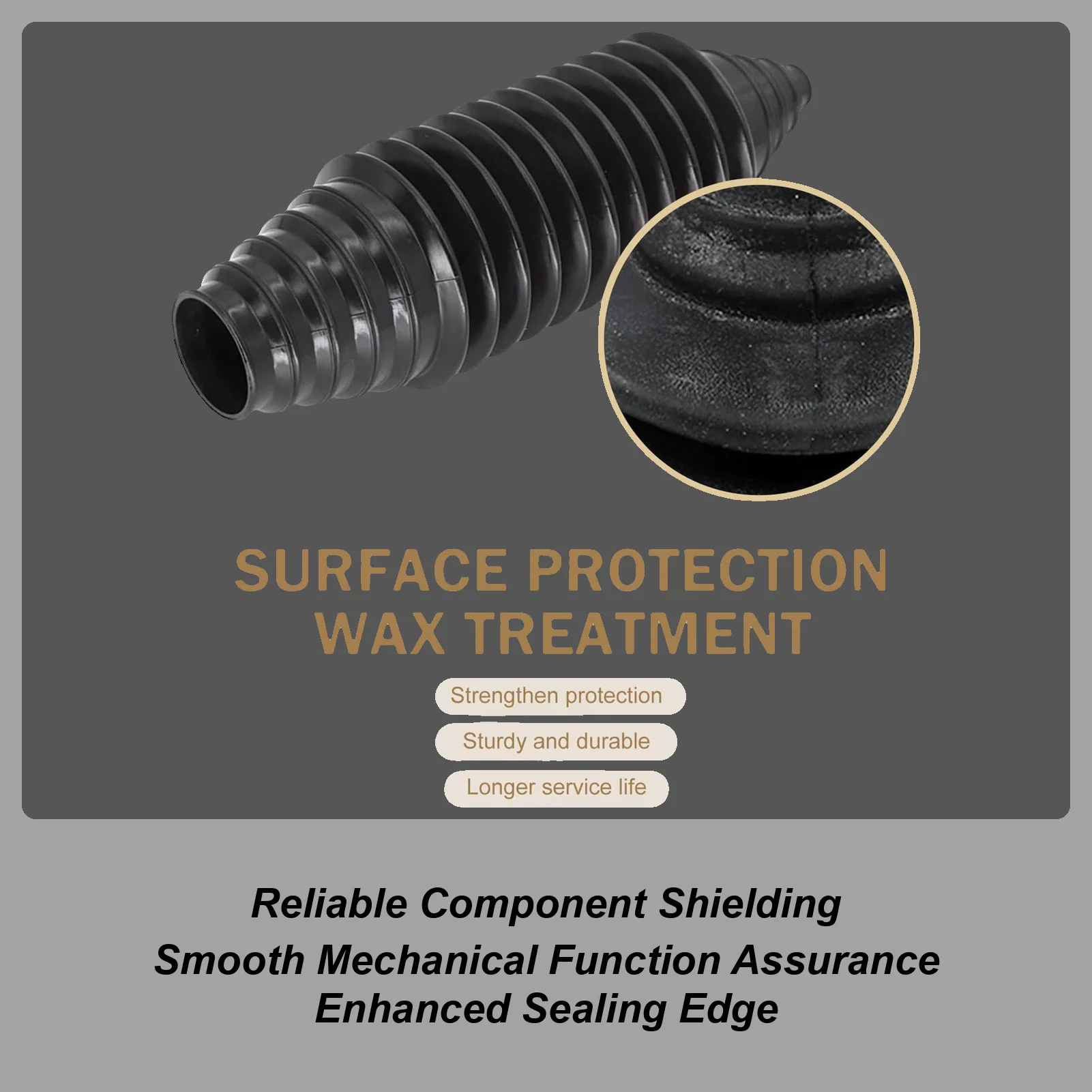 Kit de inicialização de cremalheira de direção de carro, 2 peças, à prova de poeira, universal, suprimentos automotivos, cremalheira de direção, capa contra poeira para suv, rv, veículo, inverno frio