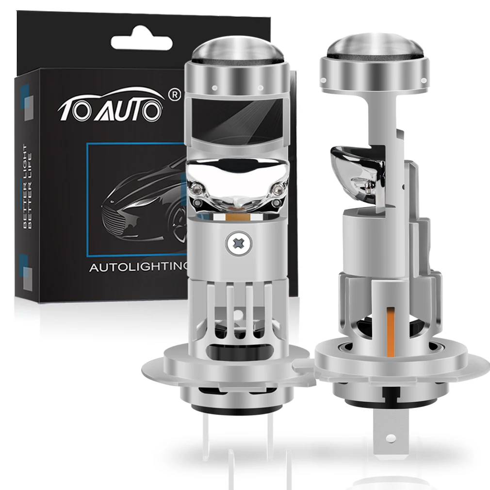 

TOAUTO H7 LED Headlight Canbus 120W 30000LM Mini H7 LED Projector Lens Car Light Bulbs Auto Head Lamp 6500K 12V
