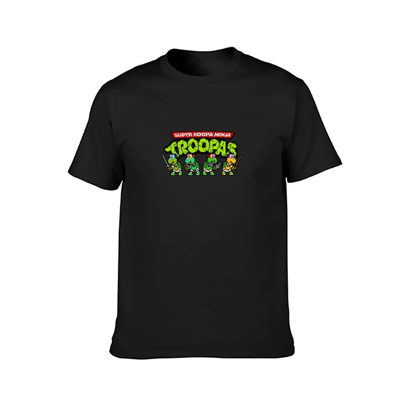 Koopa Ninja Troopas T-Shirt Anime Figuren Grafische T-Shirt Vintage Oversizeds Vintage T-Shirts Zwarte T-Shirts Voor Mannen