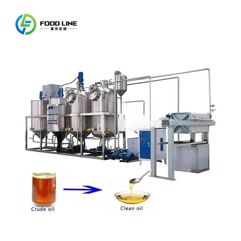 1000L Cooking Oil Crude Oil Refinery Machine Small Scale Palm Edible Oil Refining Machine