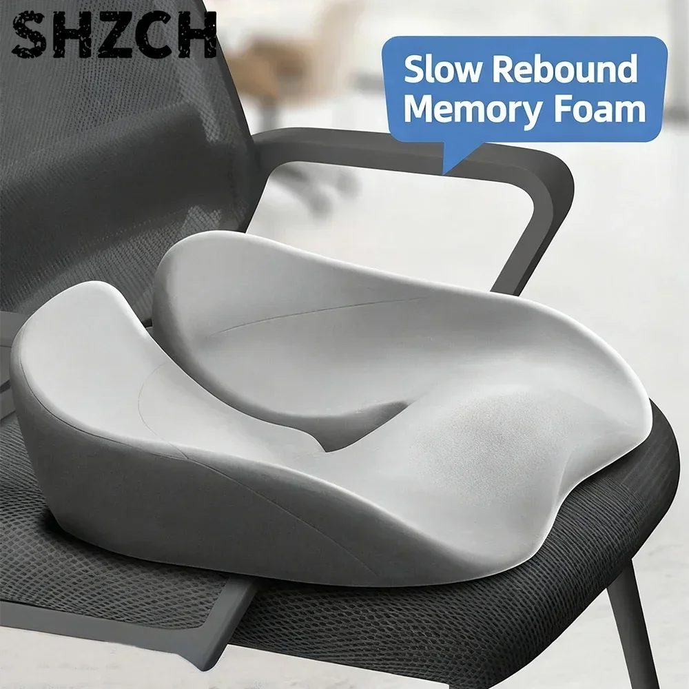 Upgraded Cushion Filled with Slow-Recovery Memory Foam, Guards Against Hip Soreness from Long Sitting at Home & Office