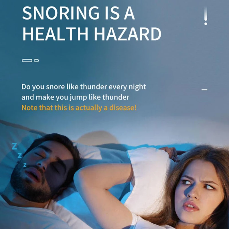 อุปกรณ์ป้องกันการกรนอัจฉริยะสำหรับผู้ชายพกพาขนาดเล็กสีดำช่วยปรับอาการนอนของผู้หญิงเบาสบายระบายอากาศได้ดีอุปกรณ์ช่วยปรับปรุงการนอนหลับของผู้หญิง