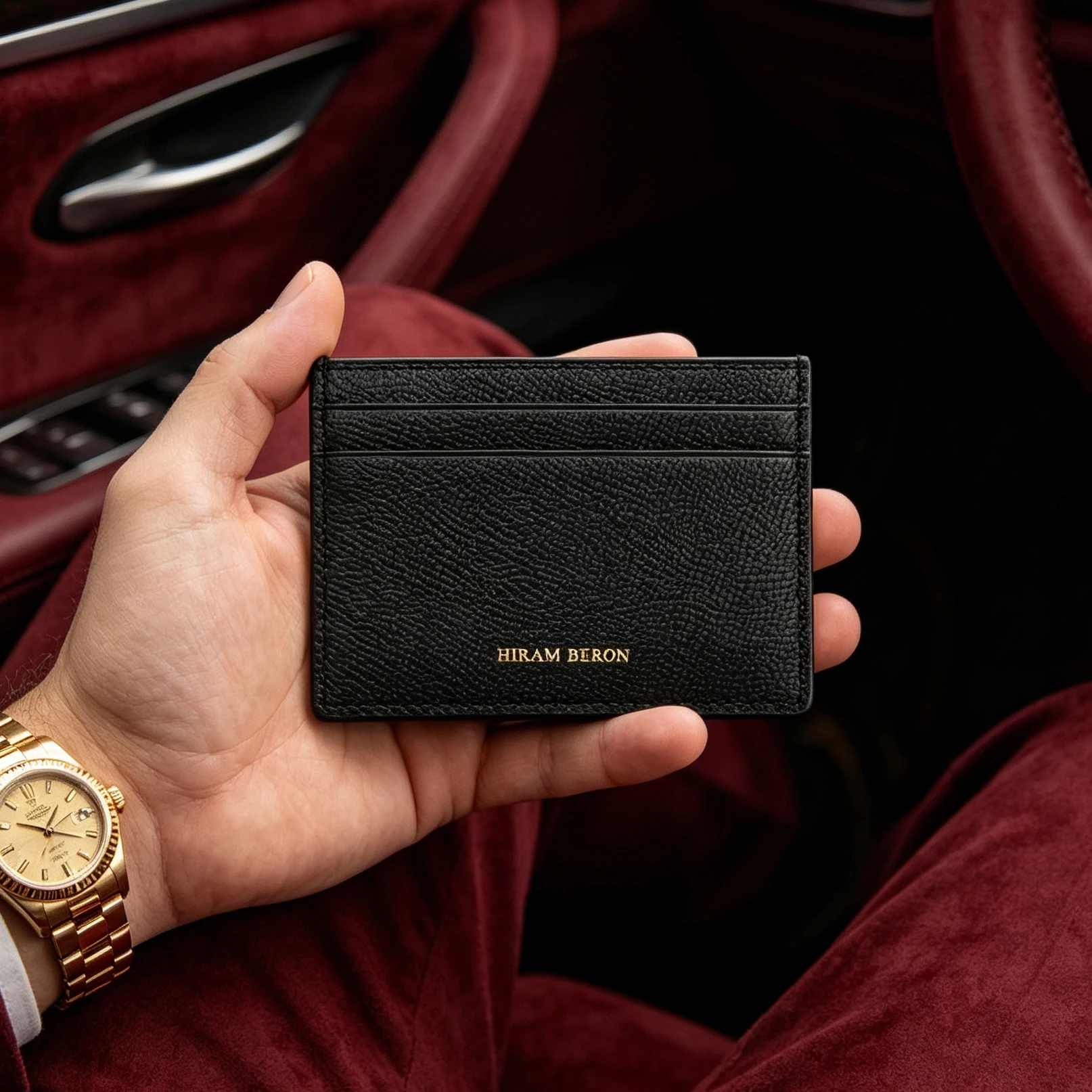 CUSTOM NAME Card holder for men gift for birthday luxury leather product dropship private label