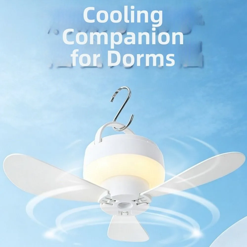 Silent Operation Ceiling Fan Light LED Light USB Rechargeable Ceiling Lamp with Remote Control Intelligent