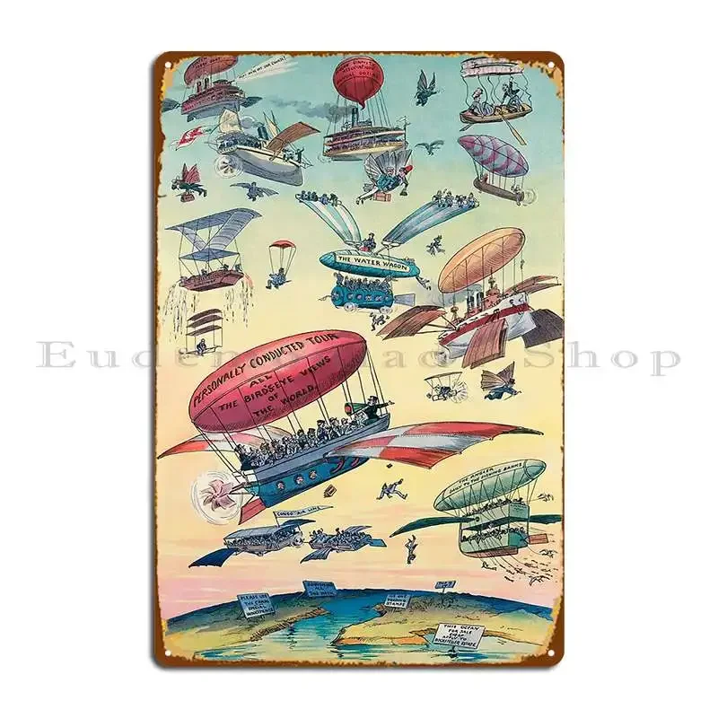 Flying On Panama Canals Metal Plaque Poster Print Cinema Pub Cinema Garage Tin Sign Poster