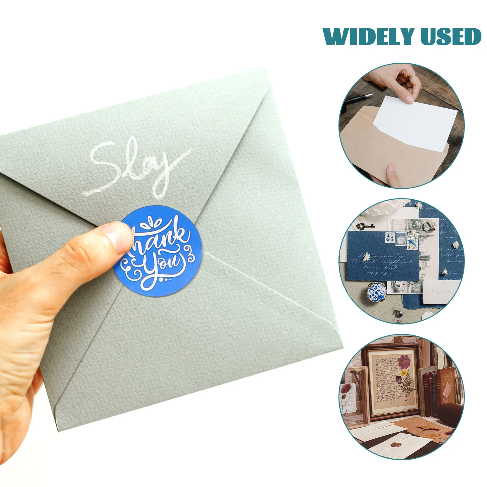 

Handmade Thank You Stickers Adhesive Sealing Labels For Envelopes Diy Scrapbooking Gift Wrapping Baking Packing Decorative Seals
