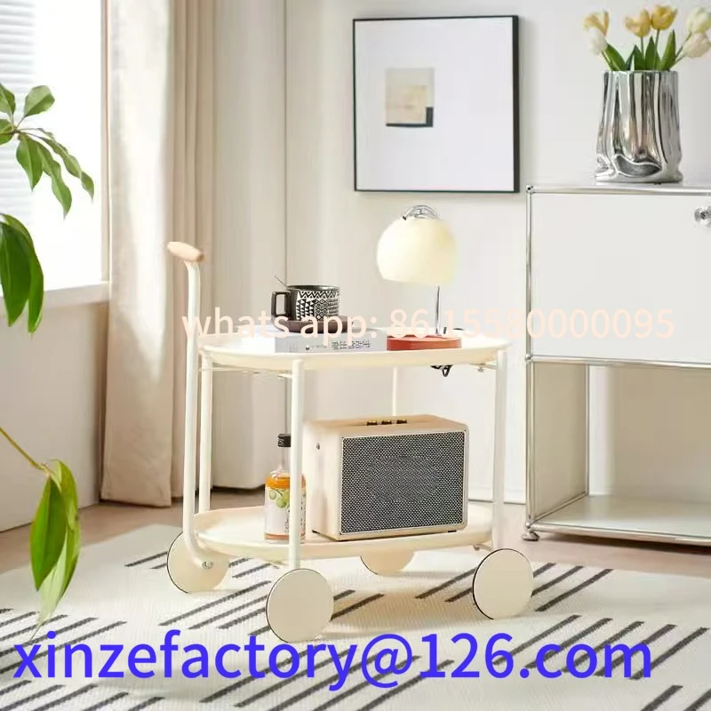 Customizable New Nordic Creative Sofa Side Table Kitchen Living Room Snack Rack Simple Cart Storage