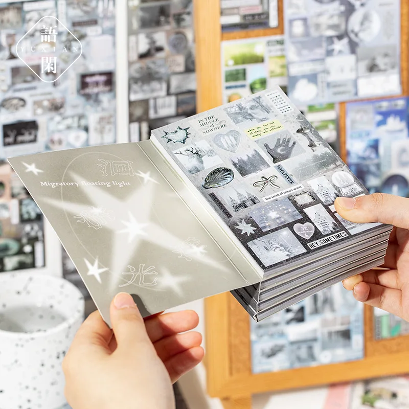 

30 шт./1 лот кавайные канцелярские наклейки зеркальный прилив мусорный журнал декоративные наклейки для скрапбукинга