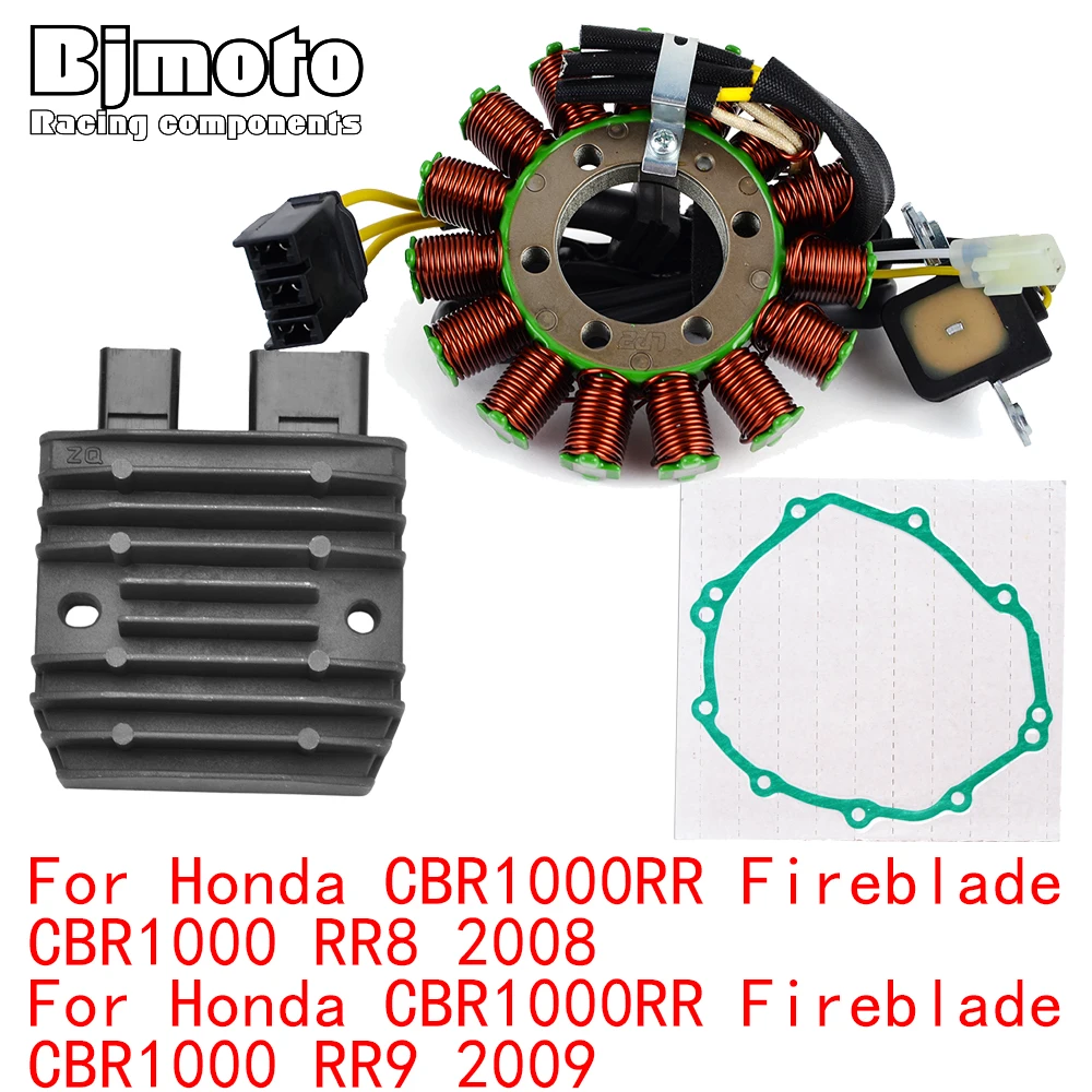 

CBR 1000 RR 2009 Engine Stator Coil+Voltage Regulator rectifier For Honda CBR1000RR Fireblade CBR1000 RR8 RR9 2008 With Gasket