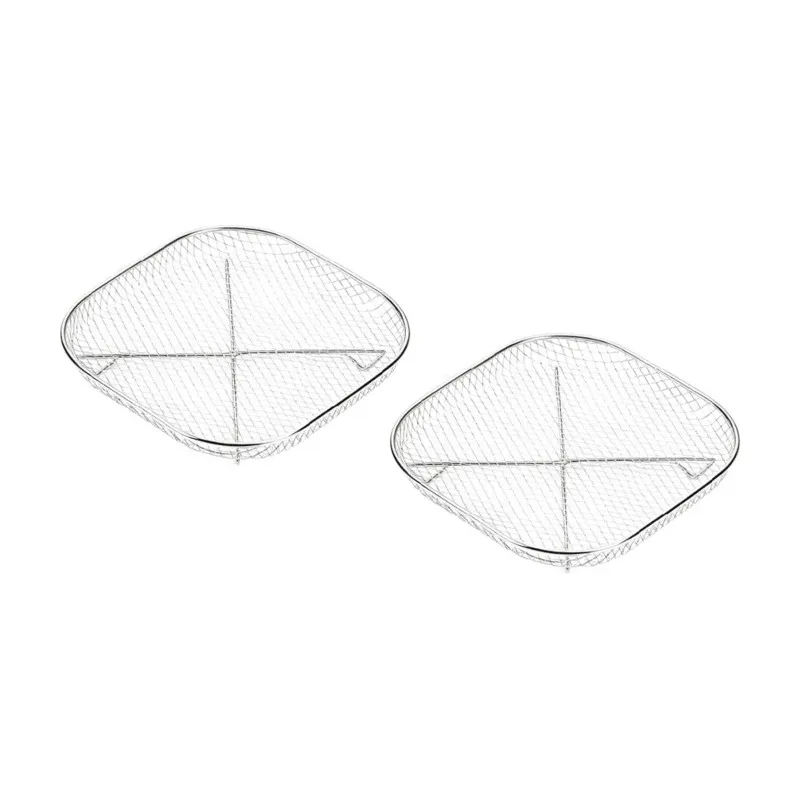 A96K-Air Fryer Rack 2PCS Large Reusable For Ninja For Crispy Air Fryer FN101 Even Heating For Crispy Food Crisper