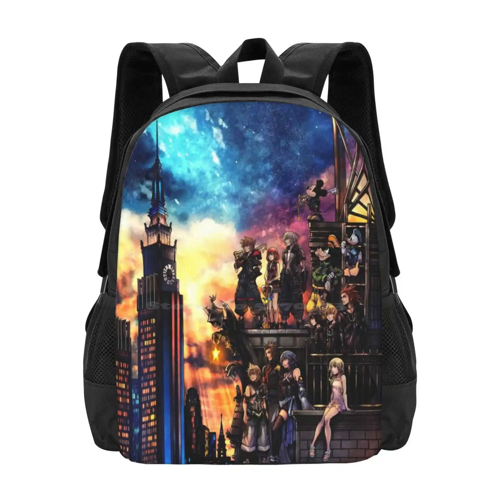 Kingdom Hearts 3 Cover Backpacks For School Teenagers Girls Travel Bags Kingdom Hearts Gamer Video Games