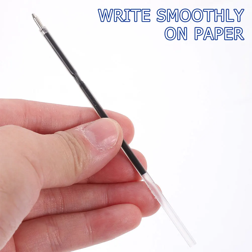 200 قطعة عبوات أقلام الكتابة السلسة حبر التجفيف السريع 0.7 مللي متر طرف رفيع قلم حبر جاف بدائل لوازم الكتابة المكتبية