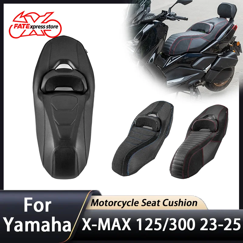 

For Yamaha X-MAX X MAX 125 300 Motorcycle Seat Front Driver Rider Rear Passenger Seat Cushion One Piece Seat 2023 2024 2025