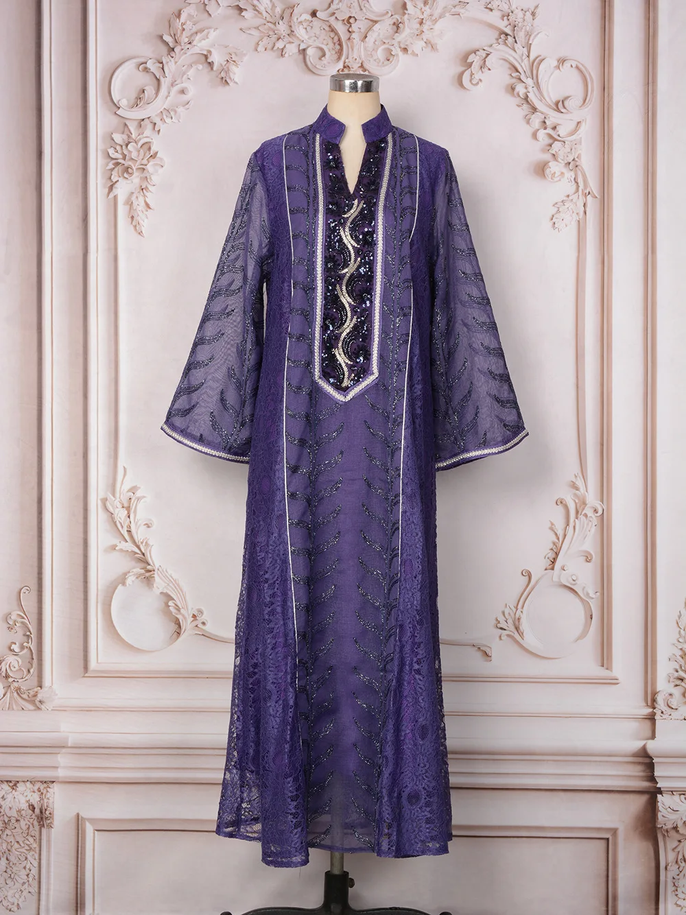 

Eid Muslim Women Abayas Party Maxi Dress Sequins Ramadan Morocco Dresses Jalabiya Dubai Kaftan Islam Arab Long Robe Turkey Gown