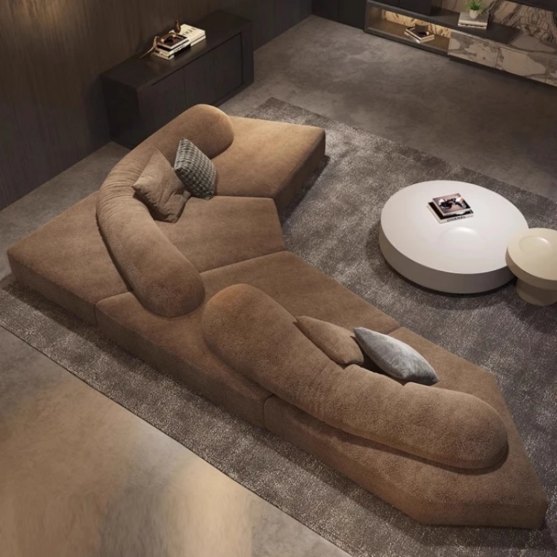 Italian Minimalism Alien Sofa Modular Combination Sofa Luxury Modern Lazy Style Sofa Set Living Room Furniture Pile Coating