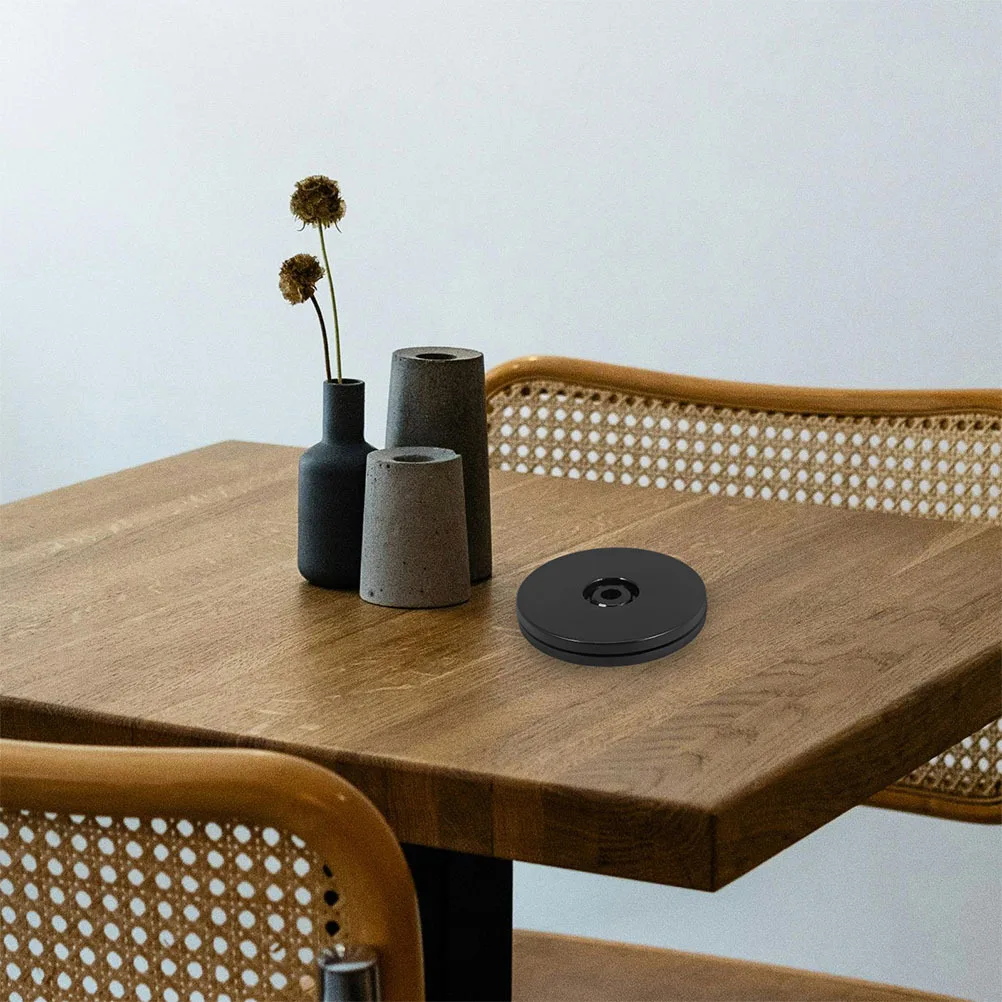 

Вращающаяся подставка для меню, 150 мм, основание поворотного стола на 360 градусов, черный пластиковый органайзер для обеденного стола, кухни, ресторана