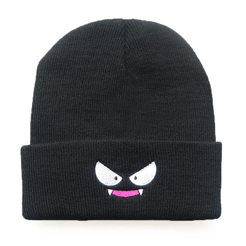 Pokemon Pikachu Anime Knitting Beanies Hat Men Women Solid Color Quality Cap Cute Casual Warm Hats Fashion Versatile Unisex Caps