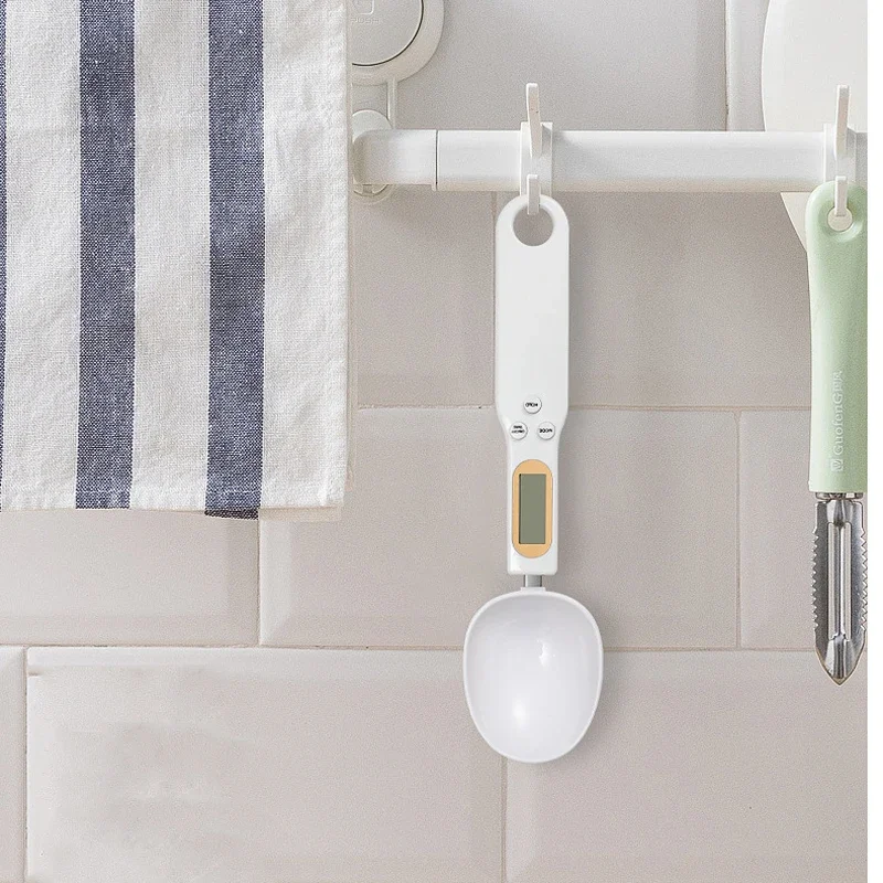 Weighing Spoon Scale Home Kitchen Tool Electronic Measuring Coffee Food Flour Powder Baking LCD Digital Measurement Adjustable