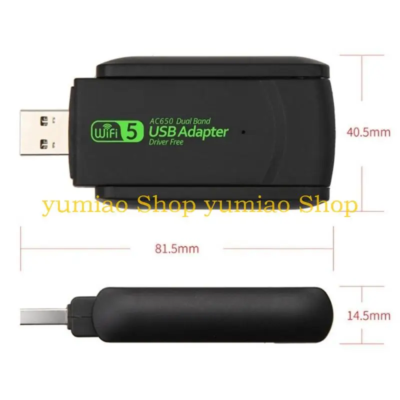 587b leistungsstarke WiFi -Karte Wireless USB -WiFi -Adapter Langstrecken Mini WiFi Dongles 2,4 GHz & 5,8 GHz Doppelband