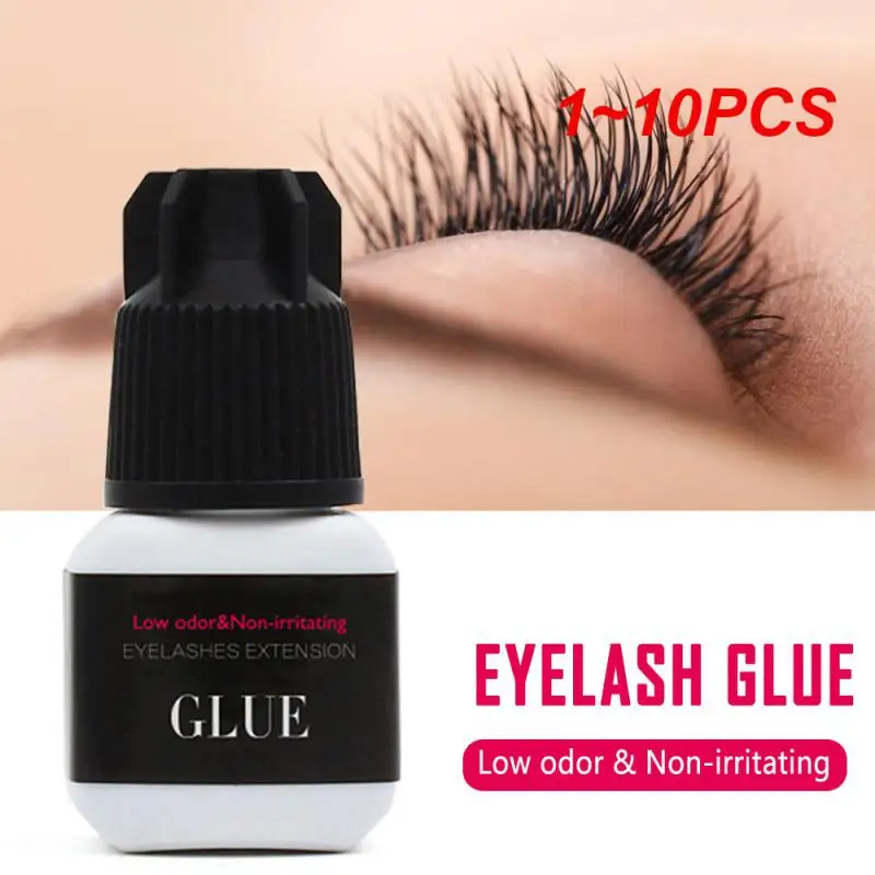 1~10PCS Individual Eyelash Glue Black Eyelash Adhesive Glues Odor Free No Stimulation slow use for beginner