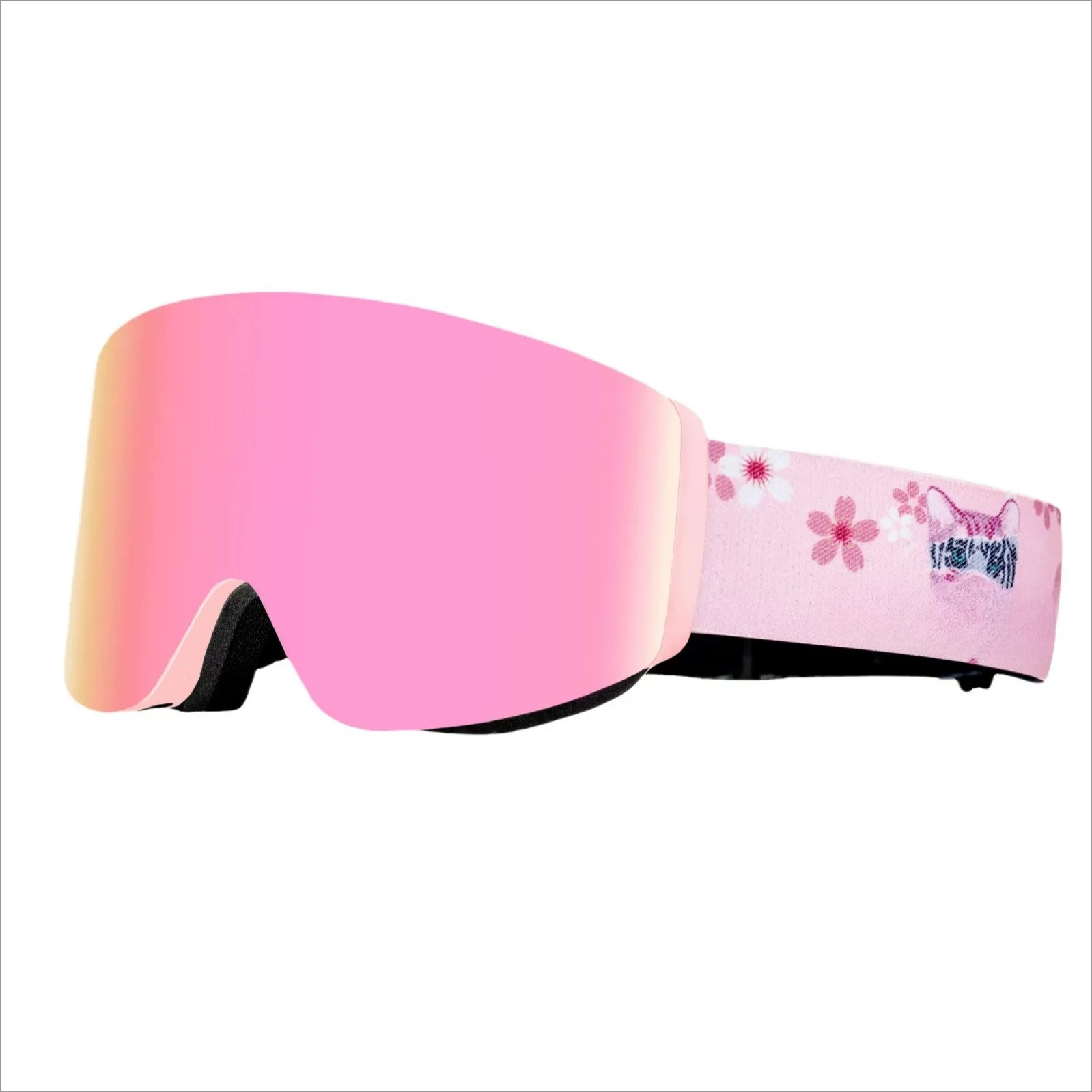 Snow goggles sports, magnetic ski goggles, borderless double layer, anti-fog and anti-skid, skiing professional supplies