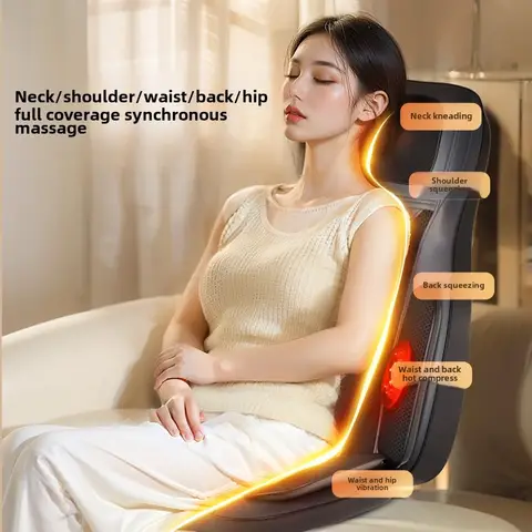 Massage Seat Cushion with Heat Full Body Vibration Warmer Back Massager for Chair Pad Kneading Christmas Gifts for Women Men Hom