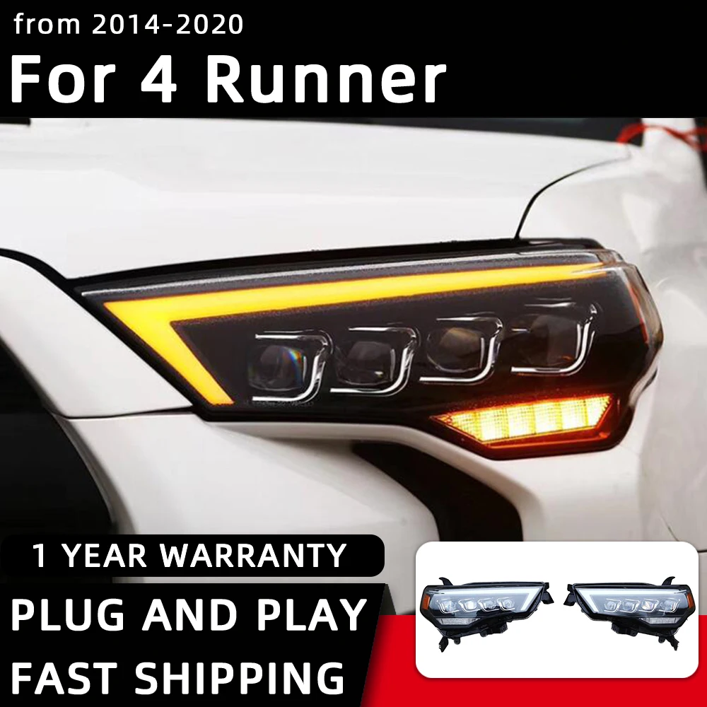 Car Styling Headlights for Toyota 4 Runner LED Headlight 2014-2020 Head Lamp DRL Signal Projector Lens Automotive Accessories