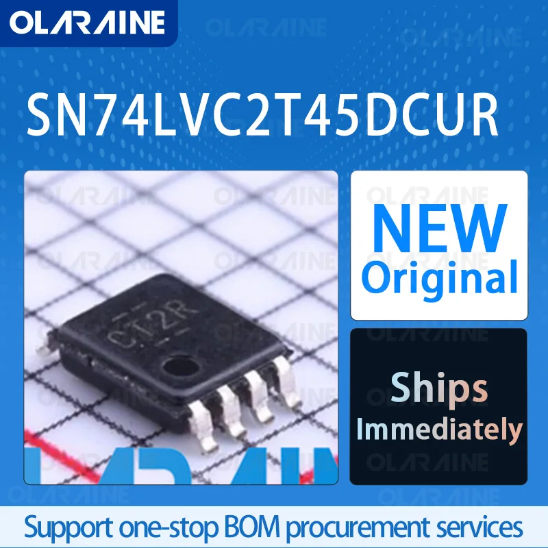 

10/50/100Pcs SN74LVC2T45DCUR VSSOP-8 original chip Conversion-Voltage level Voltage-5.5 V The propagation delay time is 17.7 ns