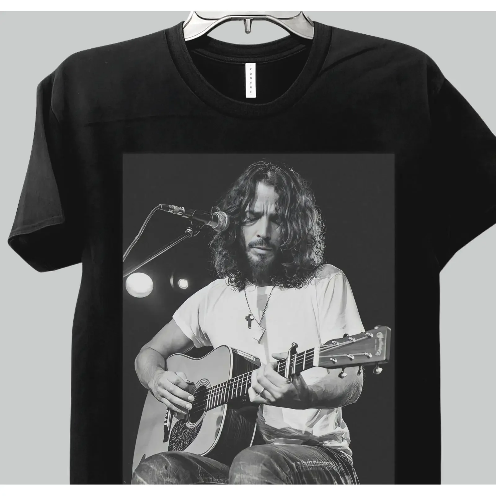 Chris Cornell T Shirt 90s Vintage Rock Concert  vintage Washed Stretched streetwear homme Unisex designer clothes Casual