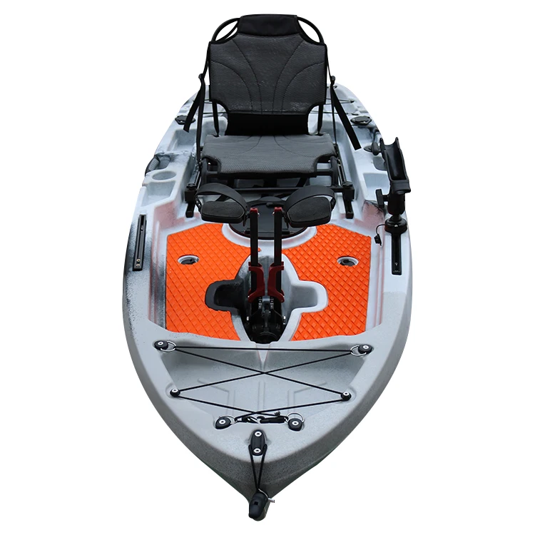 

Plastic Fishing Kayak with Pedal Drive Canoe Kayak Fishing Boat Single Seat Sit on Top Pedal Kayak PE 8FT CE Certificate 1pcs