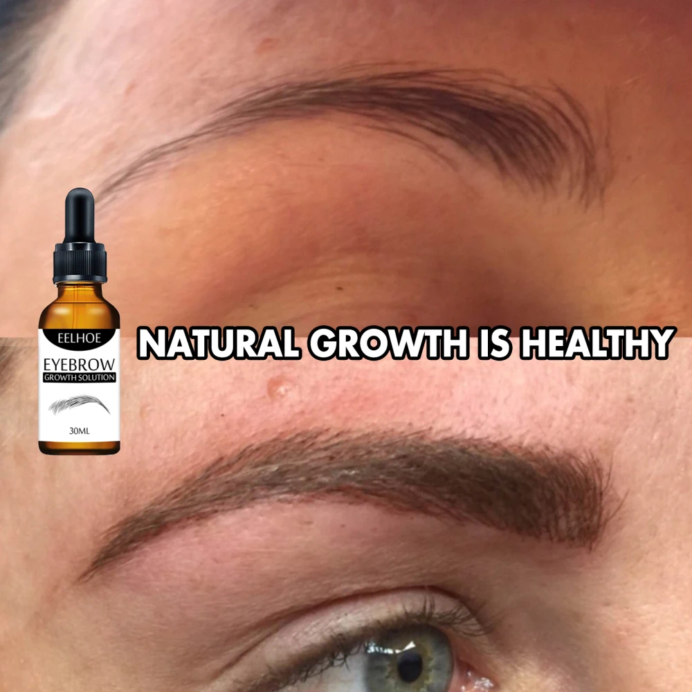 Natural Eyelash Eyebrow Growth Serum Fast Grow Eyelash Eyebrows Essential Oil Anti Hair Loss Damaged Eyebrow Growing Thick Care