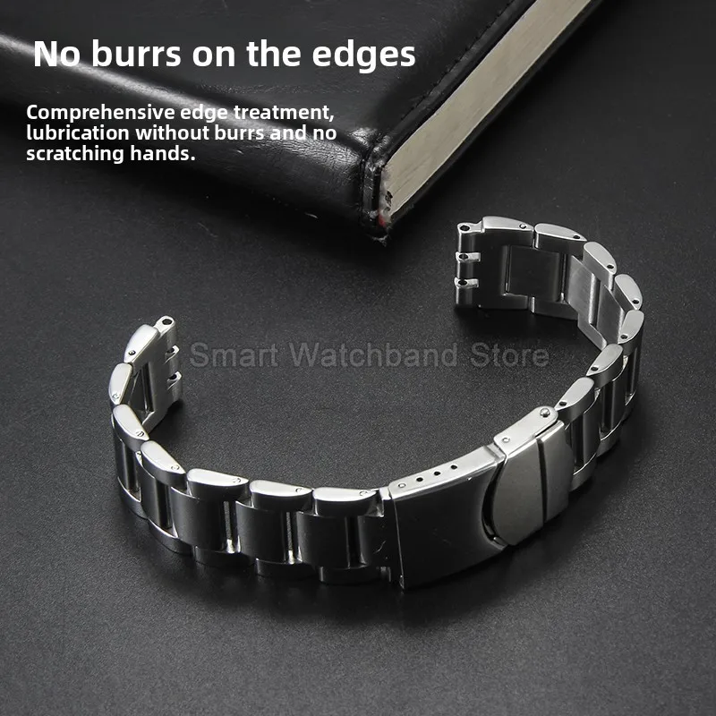 Accesorio de reloj de tres eslabones de acero inoxidable 17 20 para Swatch YGS749G interfaz cóncava convexa resistente a los arañazos correa de reloj duradera