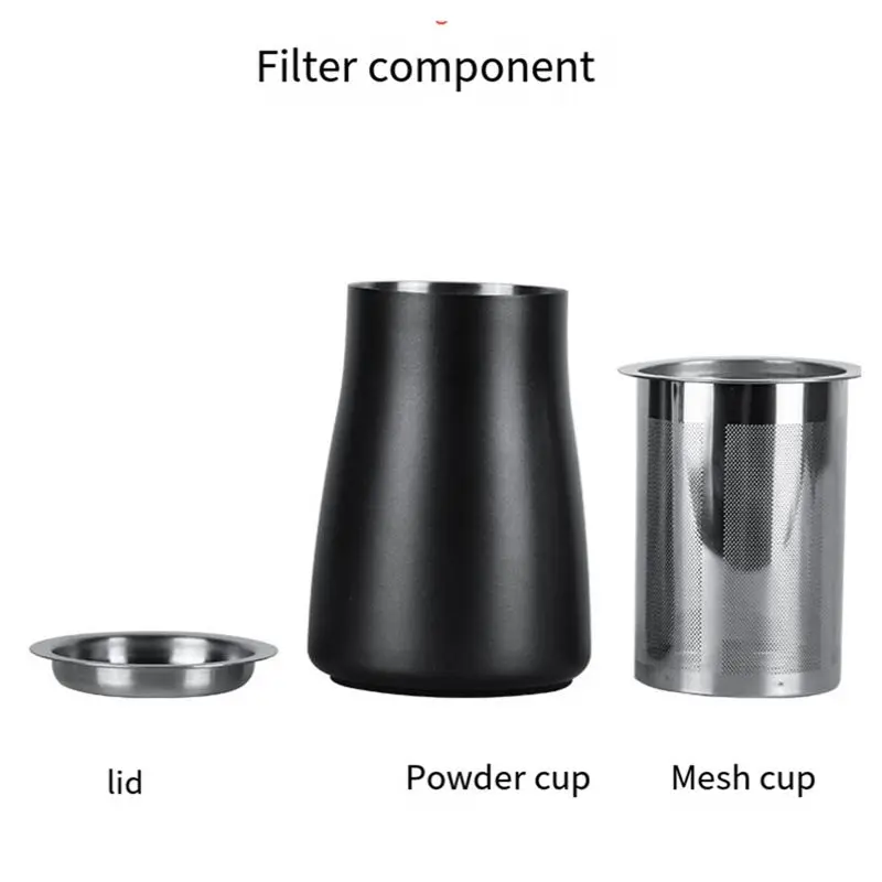A25I Coffee Sieve Stainless Steel Coffee Cocoa Flour Filter Kitchen Container Grinding Coffee Sieve Silver