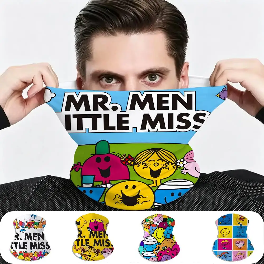 M-Mr-Men-Little-Miss-Cartoon Breathable windproof tube scarf multifunctional neck gaiter for skiing motorcycle cycling hiking