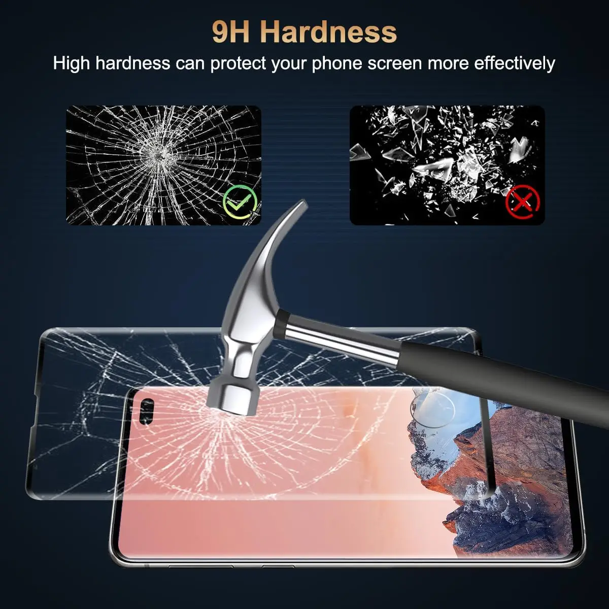 9H Curved Four Sides Glue Tempered Glass For Samsung Galaxy S10 + S20 + 2/4PCS HD Screen Protector Glass