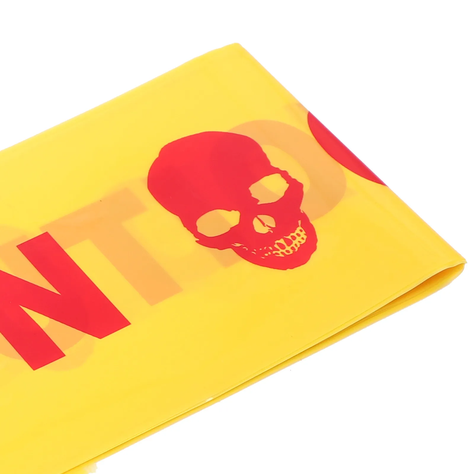 2Pcs Halloween Cordon Isolation Tape Yellow Orange Safety Warning Tape Skull Pattern Weatherproof Party Supplies