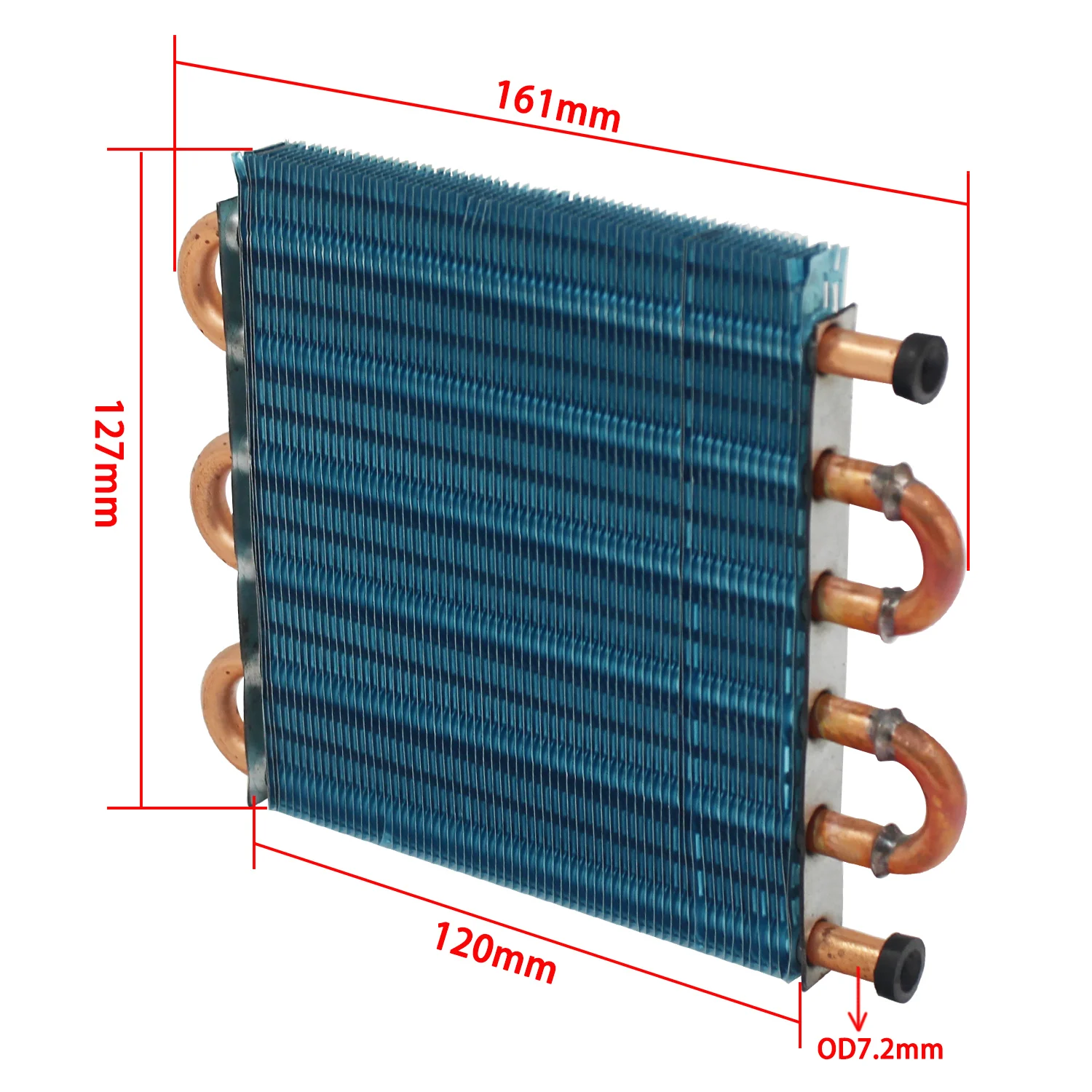 مشعاع مكثف مصغر أنبوب نحاسي من الألومنيوم مبادل حراري مبخر تبريد الهواء ملحقات مكثف صغير