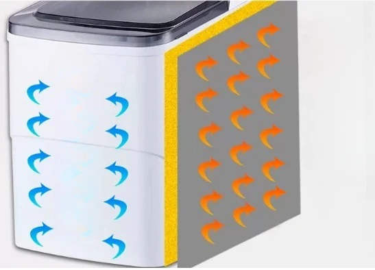 Household Portable Quick Ice Cube Maker Commercial Automatic Ice maker Machine  Electric Bullet Round Ice Making Machine 220V