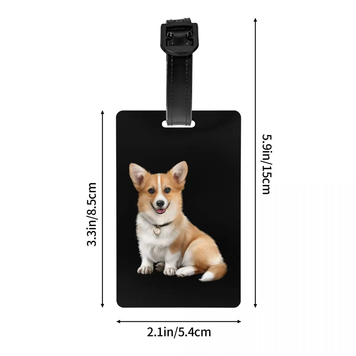 Pembroke Welish Corgi 수하물 태그, 여행 가방, 애완견 선물, 개인 정보 보호 커버, ID 라벨