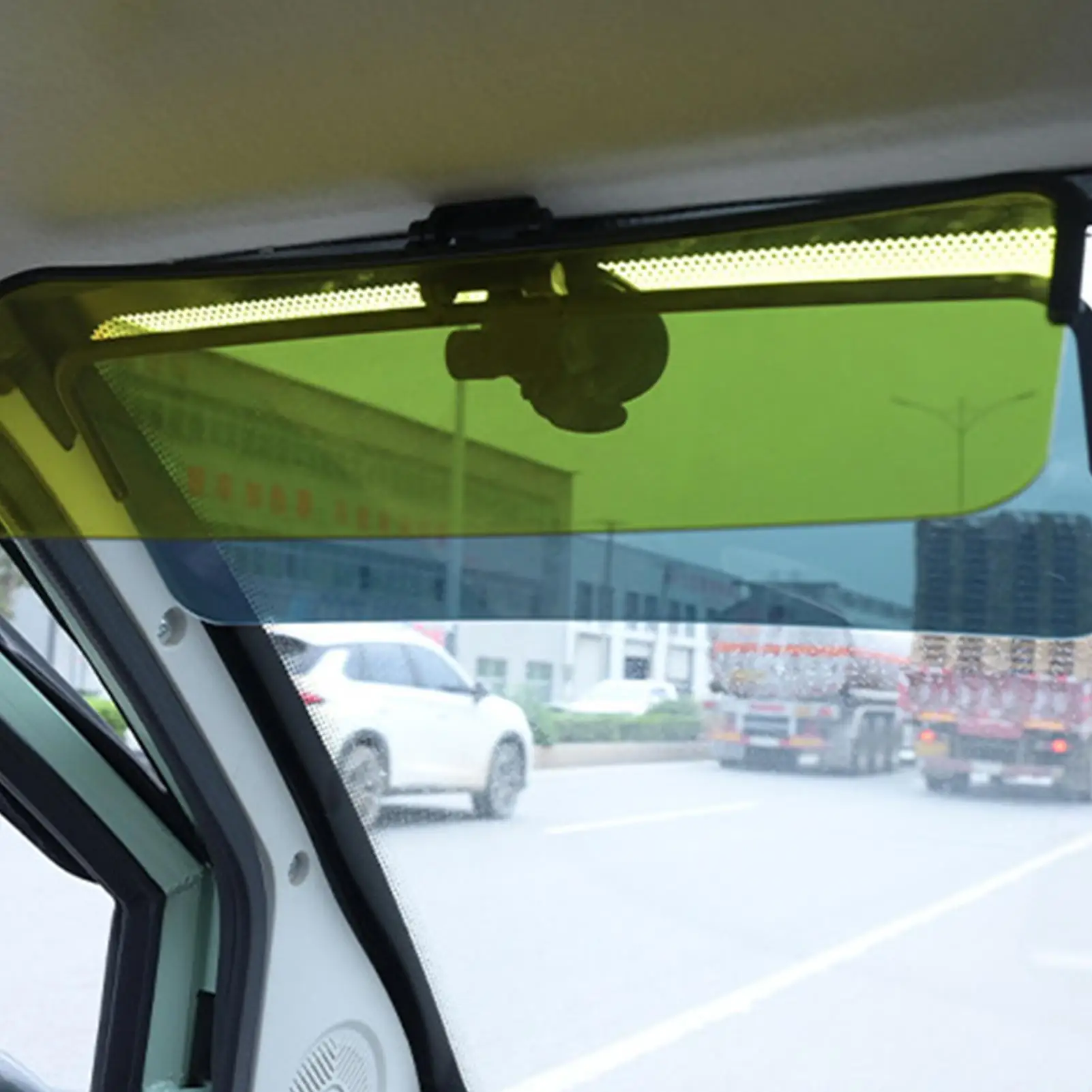 Auto-Sonnenblenden-Verlängerung, Blendschutz, ausziehbarer Windschutzscheiben-Sonnenschutz, blockiert seitliche Sonnenstrahlen, passend für die meisten Fahrzeuge, einfache Clip-On-Installation – Detail 7